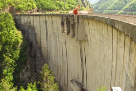 Piva dam in Montenegro.